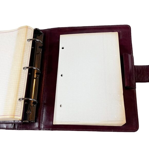 Con Conti Leather 3 Ring Calendar Organizer Binder Zip Pouch Harper House System - Picture 11 of 16